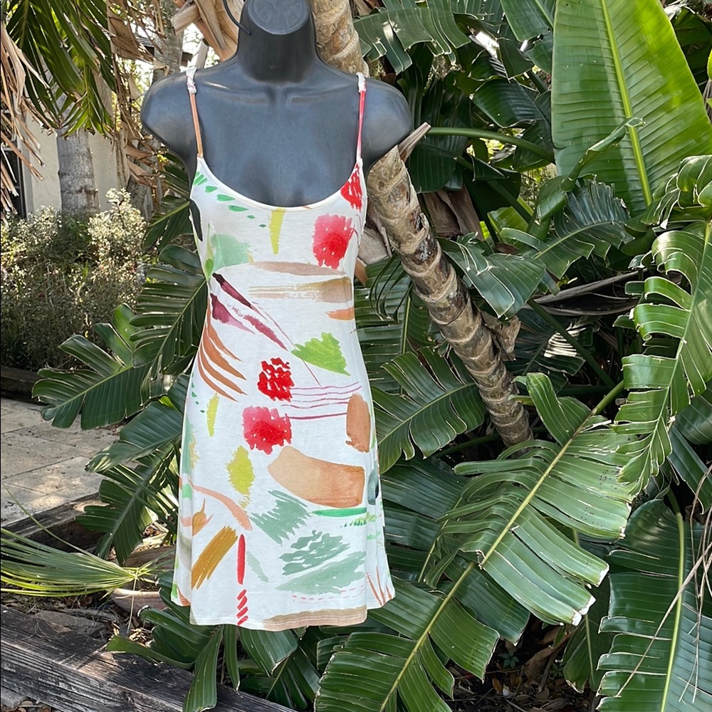 Antonio Melani, sheer floral asymmetric tea dress - Picture 4 of 11